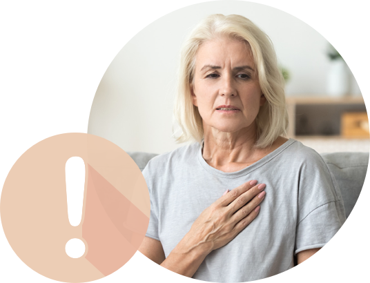 woman experiencing anaphylaxis from allergies