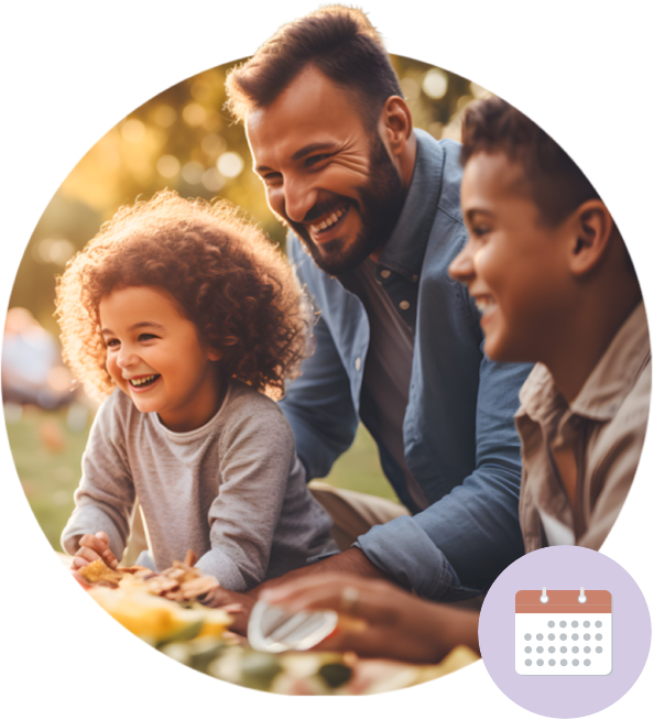 Father and children at picnic | Seasonal allergies