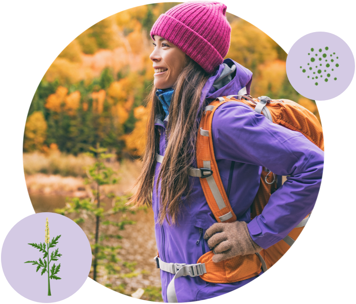  Femme en randonnée | Allergies d'automne