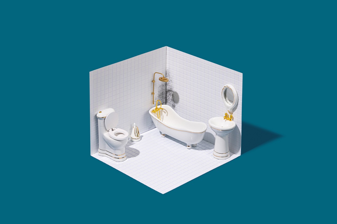 miniature bathroom model