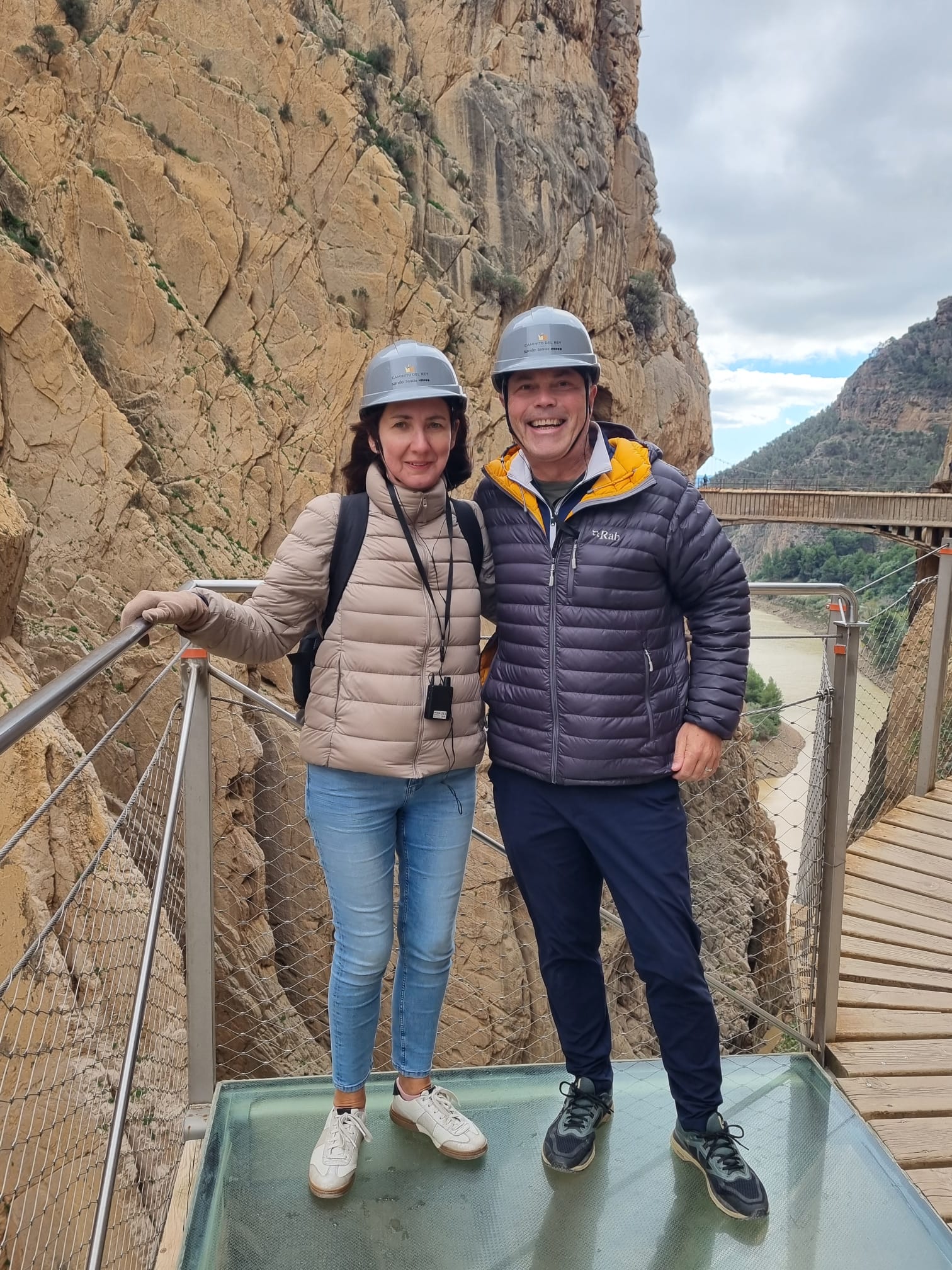 Scott Meech and his wife, Samantha, hiking in Spain earlier this year.